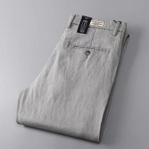 <span class=keywords><strong>Pantaloni</strong></span> <span class=keywords><strong>estivi</strong></span> sottili di puro <span class=keywords><strong>lino</strong></span> <span class=keywords><strong>pantaloni</strong></span> Casual da lavoro <span class=keywords><strong>pantaloni</strong></span> larghi dritti di cotone <span class=keywords><strong>pantaloni</strong></span> da <span class=keywords><strong>uomo</strong></span> - Product Image 4