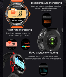 <span class=keywords><strong>Montre</strong></span> <span class=keywords><strong>connectée</strong></span> d'extérieur KT76 avec batterie de 500 mAh, boussole, lampe torche puissante, étanche 3 ATM, <span class=keywords><strong>montre</strong></span> <span class=keywords><strong>connectée</strong></span> de fitness pour hommes - Product Image 5