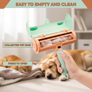 Self-cleaning Portable Reusable Grooming <b>Lint</b> Pet Hair Fur Remover <b>Roller</b> Brush <b>for</b> Cat Dog Couch Furniture <b>Carpet</b> - Product Image 3