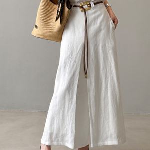 Ensemble en lin tendance 2025 pour femme : haut rayé et jupe midi à volants (2 pièces) - Product Image 6