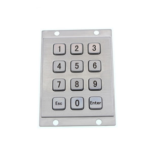 IP65 Waterproof 3x4 12-Key Metal Numeric <strong>Keypad</strong> for <strong>Access</strong> <strong>Control</strong> Intercom Industrial Phone Entry Panel - Product Image 1