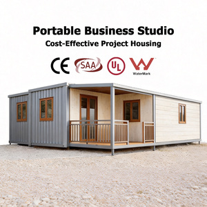 Casa Prefabricada con Ventanas Panorámicas de Pared Completa y Textura de Madera, ADU para el ESTÁNDAR AS/NZS/USA, Casa Prefabricada con Estructura de Acero Ligero - Product Image 5