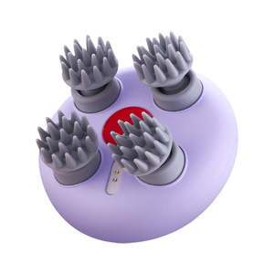 Harga grosir alat pijat kepala listrik silikon pemijat gurita nirkabel 2 gigi dengan terapi cahaya merah - Product Image 1