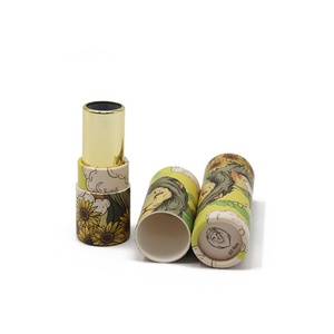 Envase Redondo de Papel Kraft Biodegradable con Sistema de Giro para Cosméticos, Empaque de Papel para Lápiz Labial, Crema Facial y Protector Solar - Product Image 4