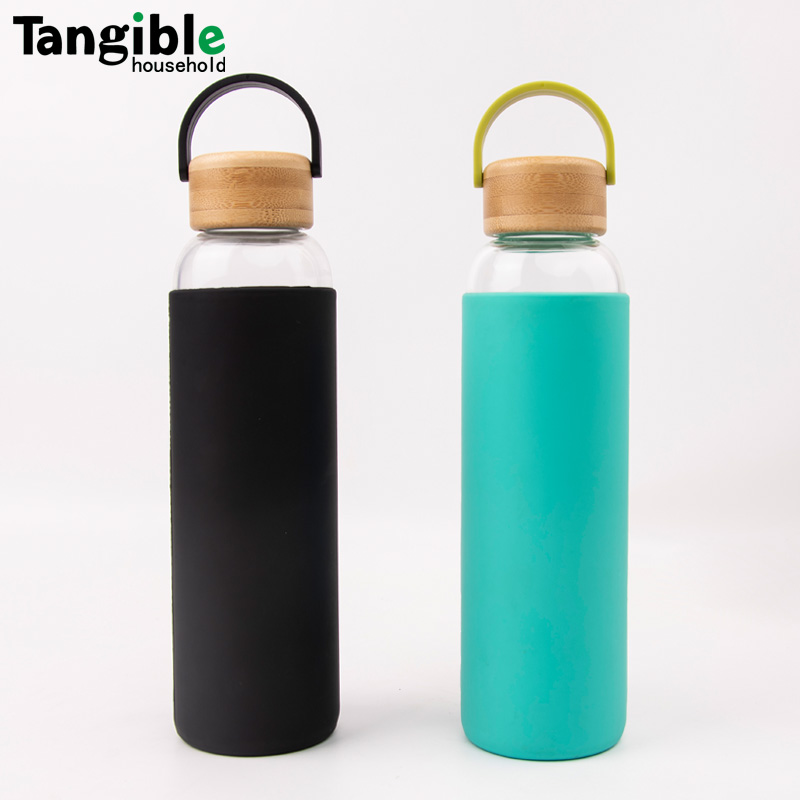 Hochwertige 500ml Boro silikat Wasserglas flasche Silikon hülle Bambus deckel Natürlicher umwelt freundlicher tragbarer Großhandel****^^^^ https://www.siboasi.com