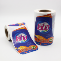 Étiquette autocollante personnalisée en PVC/PE imperméable pour bouteille de détergent liquide, avec logo imprimé sur mesure