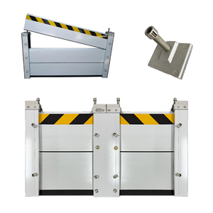 Barrera de control de inundación de aluminio resistente, puertas antiinundación portátiles, barrera de agua de fácil montaje para garaje - Product Image 1