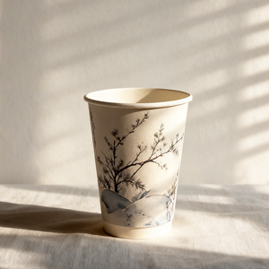 Vasos de papel de doble pared personalizados, compostables, duraderos y aptos para alimentos, para bebidas frías y calientes para llevar. - Product Image 5
