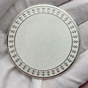 Pièce de monnaie vierge de 50 mm en métal, épaisse, avec bord décoratif à facettes de 5 cm, usinée CNC, personnalisable, pour gravure laser DIY, vente en gros - Product Image 5