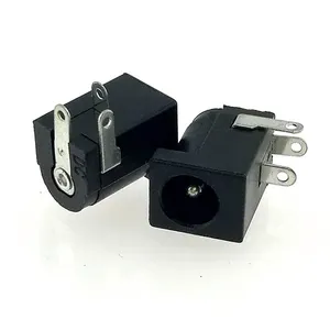 Tomada dc preta de alimentação, DC-002, conector dc002, 3.5*1.3mm