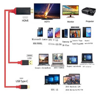 Câble adaptateur de mise en miroir d'écran HDTV HD pour téléphone mobile Creatall, compatible avec les smartphones iPhone, Android et Type-C, conducteur plaqué or