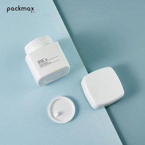 PP <b>plastic</b> minimalist white square cream <b>jars</b> 30g/50g for face cream & cleansing balm-cosmetic packaging - Product Image 3