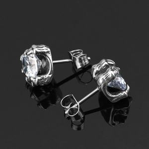 Pendientes de Acero Inoxidable con Diseño de Garra de Dragón, Populares, con Circonita Cúbica, Engaste de Puntas, Joyería Punk Boho - Product Image 5