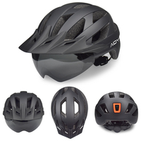 Casque de vélo personnalisé ultraléger OEM pour adultes avec éclairage arrière LED rechargeable, casque de vélo de montagne, casque de vélo de route, casque urbain avec visière