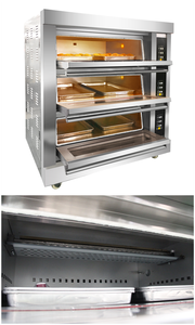 Horno de gas de 3 capas para reposterí<span class=keywords><strong>a</strong></span>, horno comercial de tres capas para equipos de panaderí<span class=keywords><strong>a</strong></span>, cubierta de pizza de gas de 3 cubiertas, precio de <span class=keywords><strong>panaderia</strong></span> - Product Image 5