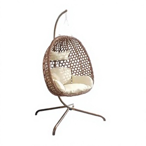 Silla Colgante Tipo Huevo de Cuerda para Jardín, Patio o Interior, Estilo Contemporáneo para Villa, Muebles de Exterior - Product Image 2