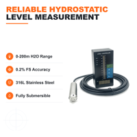 Transmetteur de niveau analogique en gros, signal 4-20mA, capteur de mesure de niveau hydrostatique pour réservoir d'eau