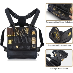 กระเป๋าจัดแต่งทรงผมแบบปรับแต่งได้กระเป๋าคาดอกช่างทำผมชุดเครื่องมือ<span class=keywords><strong>ต</strong></span>ัดผมชุดเครื่องมือจัดแต่งทรงผมหนัง - Product Image 5