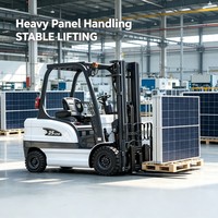 Chariot élévateur à fourche au lithium de 2,5 tonnes, chariot élévateur à contrepoids électrique alimenté par batterie au lithium pour la logistique d'entrepôt
