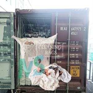 Trapos Industriales Altamente Absorbentes, Retazos de Tela Reciclada, Trapos de Tela de Camiseta Blanca Reciclada - Product Image 1