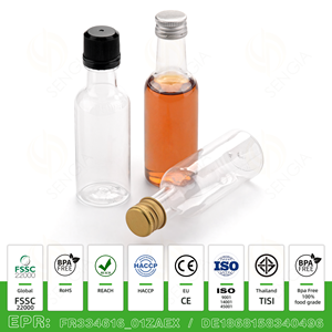 Bouteille de vin en plastique <span class=keywords><strong>pour</strong></span> <span class=keywords><strong>avion</strong></span>, 50 ml, mini PET transparente avec bouchon en aluminium <span class=keywords><strong>pour</strong></span> la restauration aérienne, format <span class=keywords><strong>voyage</strong></span> - Product Image 2