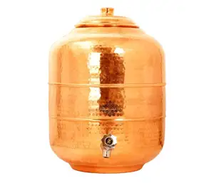 Dispensador de água de cobre martelado, dispensador de água de cobre pesado brilhante para venda, produto de cobre de alta qualidade