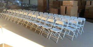 Modern <strong>White</strong> Plastic <strong>Folding</strong> <strong>Chair</strong> for Indoor Outdoor Use Portable for Bedroom Kitchen Events Garden School Park Dining Canteen - Product Image 6