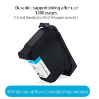 Cartucho de Tinta Reacondicionado de Alta Calidad Hicor para Plotter, Cartucho de Tinta 45A 51645 51645A para Impresora Portátil HP