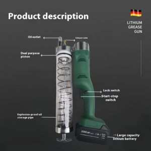 Mmy GG03 Meilleure vente Pistolet graisseur électrique 900CC à une main, sans fil 21V, moteur à balais 50Hz, pour usage industriel et bricolage - Product Image 3