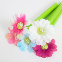 O & Q Luxe 3D Fleur Gel 0.5mm Noir Stylo Offre Spéciale Logo Personnalisé Stylo À Bille Étudiant Papeterie Tissus Non Tissés Bleu Caoutchouc