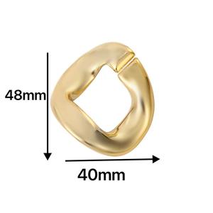 Cadena de plástico dorado galvanizado, hebilla abierta, tamaño grande, 40*48mm, bolso de mujer, correa de hombro, correas de bolso, accesorios de Adorno - Product Image 2