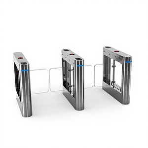 Portail à trois rouleaux battant en acier inoxydable IP65 anti-pincement pour chantier et communauté avec reconnaissance faciale et carte IC - Product Image 1