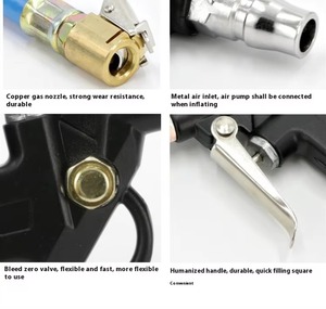 Clautool lốp Inflator Súng Đo với ống linh hoạt đo kiểm tra áp suất lốp cho xe làm đầy Súng không khí - Product Image 6