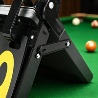 Table de billard portable réglable en PU S.Q.F SQF-SJ avec horloge mécanique à 4 chiffres et tableau de scores de bureau