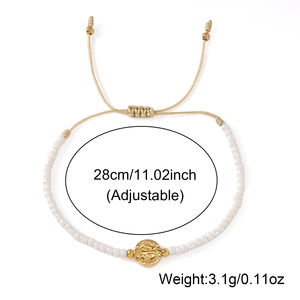 Pulsera de cuentas de semillas con versículo bíblico de Salmo 139:13 de Go2boho, joyería cristiana de la fe, cordón ajustable, regalo <span class=keywords><strong>para</strong></span> mujer - Product Image 6