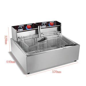 <span class=keywords><strong>Tarzan</strong></span> Restaurant Commercial Électrique Puces Machine À Frire Double Réservoir Chips De Pommes De Terre Friteuse De Poulet Friteuse - Product Image 2