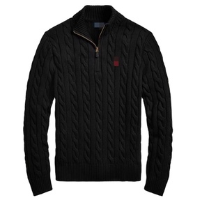 Suéter de Punto Urbano Europeo Americano de Manga Larga para Hombre, Venta al por Mayor, con Cremalleras Modernas, Camisa de Punto Transpirable - Product Image 1
