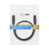 Câble multipaire XLR Jasoz C107 argenté, symétrique mâle-femelle 3 broches, court, 24-30AWG, 6,0 mm, PVC, pour microphone/haut-parleur à condensateur