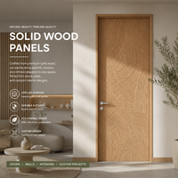 Porte en panneau de bois massif à grain torsadé sculpté, placage texturé 3D pour porte de chambre, panneau mural, sur mesure 1220x2440mm, E0 Eco Bulk