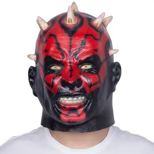 New Stars Wars Darth Maul Costume Mask Soft Nature Latex Helmet Halloween Masque Mask For Adult