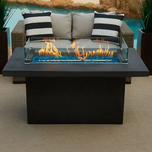 Tanque oculto de hormigón de 50 ", hoguera de Gas, Patio exterior, jardín, patio trasero, mesa de hoguera de Gas GFRC oculta con rocas de Lava y cubierta - Product Image 3