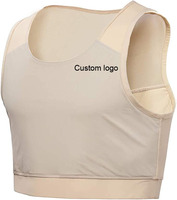 VK-Soutien-gorge mince en nylon et spandex pour femmes, corset de sport avec gilet à crochet, corset à bretelles pour garçon manqué lesbien