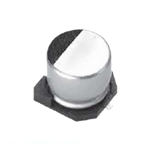 ตัวเก็บประจุแบบติดผิว ยี่ห้อ Manufacturer Channel รุ่น CAP ALUM 330UF 20% 50V SMD 330 uF VZU331M1HTR-1010S - Product Image 1