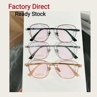 Monturas de Gafas Delgadas de Aleación para Mujer, Estilo Vintage, Ligeras, Metálicas, para Uso Diario, Aptas para Todas las Formas de Rostro, Directo de Fábrica