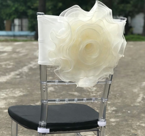 Housse <span class=keywords><strong>de</strong></span> <span class=keywords><strong>chaise</strong></span> en mousseline élastique romantique pour décoration <span class=keywords><strong>de</strong></span> <span class=keywords><strong>mariage</strong></span>, vente en gros, pour nœuds <span class=keywords><strong>de</strong></span> <span class=keywords><strong>chaise</strong></span> - Product Image 1