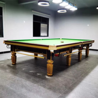 Moderner Professioneller Maßgefertigter Snooker-Billardtisch Massivholz-Oberfläche Marmor-Schiefer 10/12ft Luxuriös Umweltfreundlich Langlebig Echt