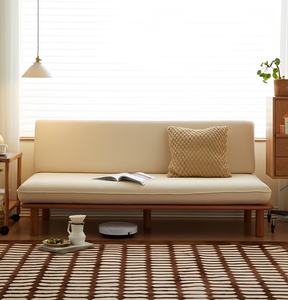 Modern Luxury Square Three Seat Solid Wood Outdoor <b>Sofa</b> Set-Hotel Apartment School Living Room Furniture - Product Image 3