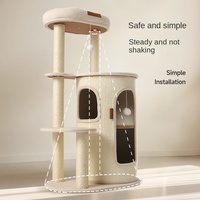 Griffoir pour chat moderne, écologique, pour usage intérieur, en sisal, avec nid pour chat intégré, 40 cm, emballé en carton, petit modèle