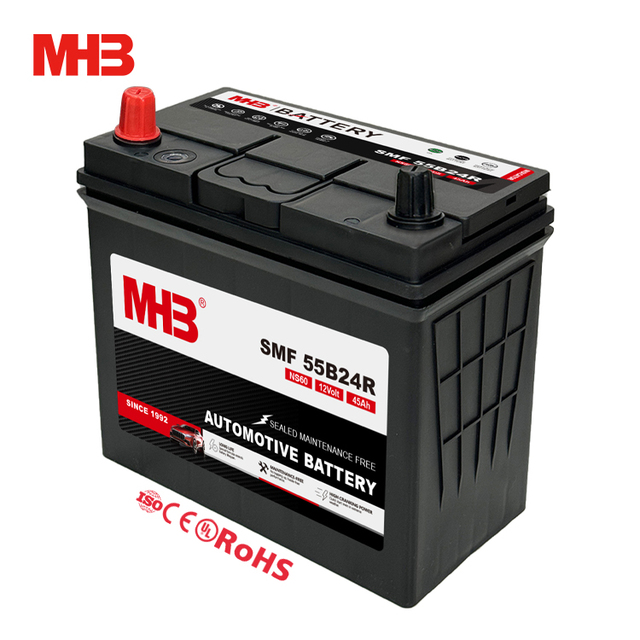 Mhb 55B24R (NS60) Manufacturing Supplier Japanese Jis Cars/Vehicle 550 Cca 45Ah MF Auto Power Battery for Medium Buses