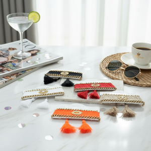 Bracciale in pelle da donna con chiusura magnetica facile da indossare perline in acciaio inossidabile di forma piatta da 6mm per feste o per uso Casual - Product Image 3